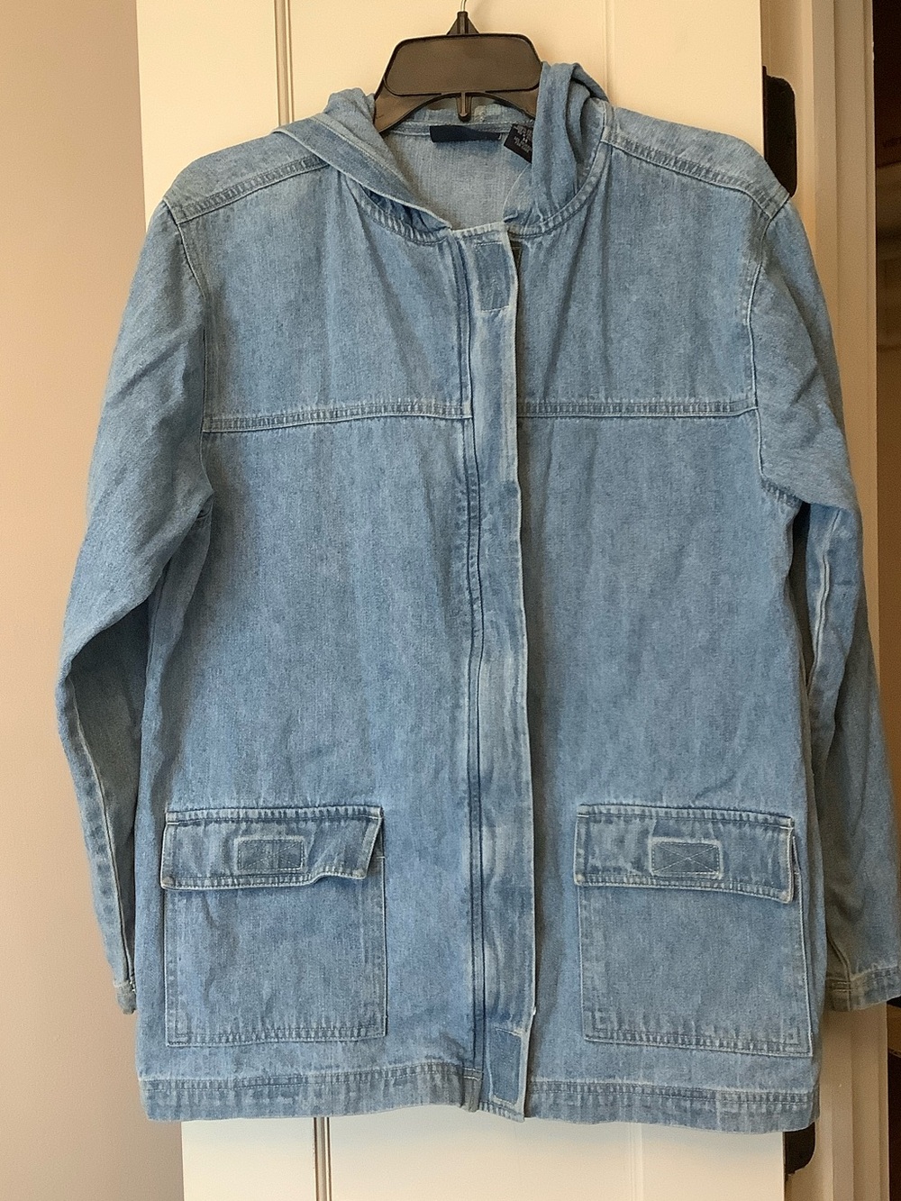 VINTAGE Blassport Blue Denim Hooded Jacket - Women's Jean Jacket